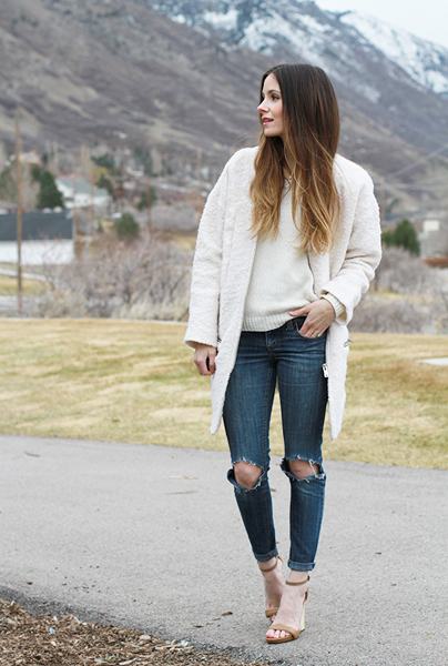 กางเกงยีนส์เข่าขาด กางเกงยีนส์เข่าขาด