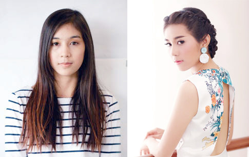 แบบทรงผมแสกกลาง แบบทรงผมแสกกลาง