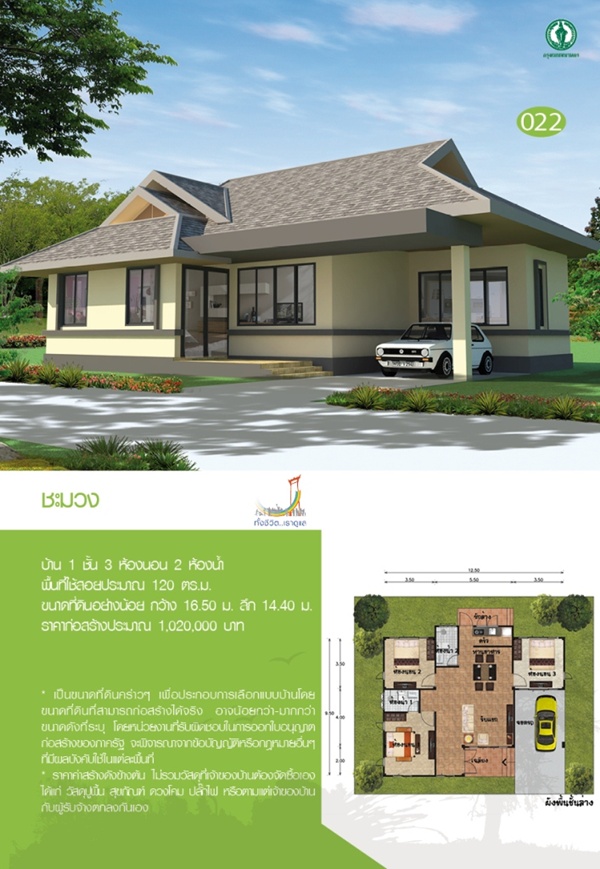 30 แบบบ้านชั้นเดียวแจกฟรี! แบบบ้านสวย ๆ จากกทม.