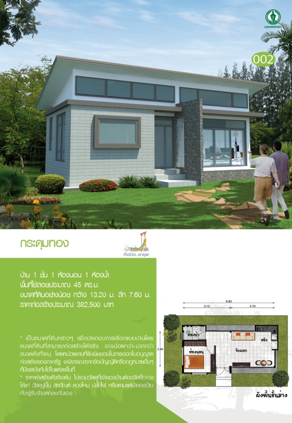 30 แบบบ้านชั้นเดียวแจกฟรี! แบบบ้านสวย ๆ จากกทม.