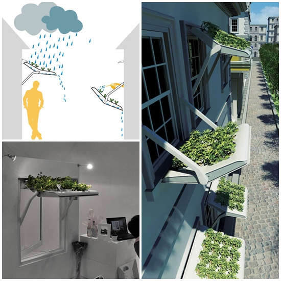 เจ๋ง! หน้าต่างกันฝนปรับระดับได้ พร้อมถาดปลูกต้นไม้
