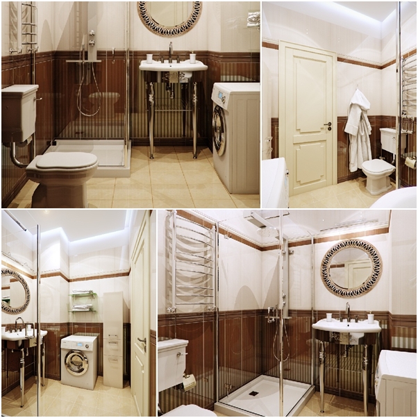 สวยวิ้ง! ห้องน้ำสีน้ำตาล เล็กแต่หรู