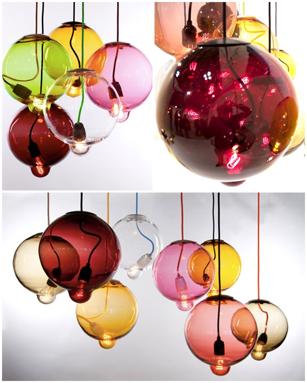 เก๋! โคมไฟหลอมละลายหลากสี