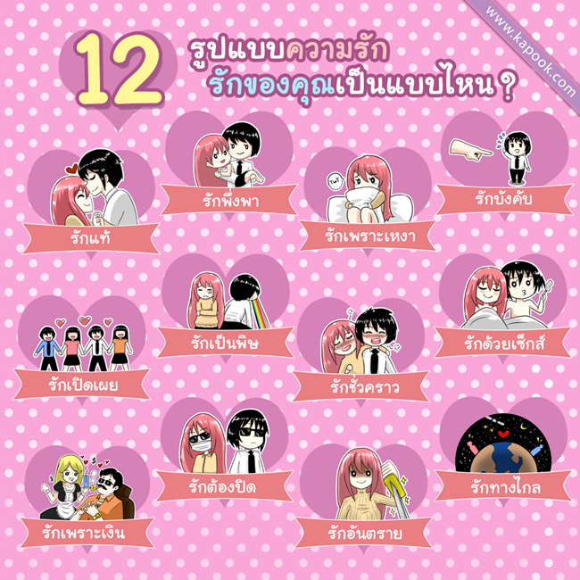 12 รูปแบบความรัก 12 รูปแบบความรัก