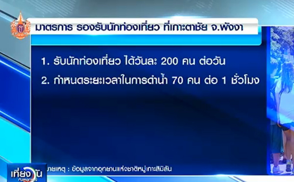 เกาะตาชัย จำกัดนักท่องเที่ยว 200 คนต่อวัน ดำน้ำได้ 1 ชั่วโมง เกาะตาชัย จำกัดนักท่องเที่ยว 200 คนต่อวัน ดำน้ำได้ 1 ชั่วโมง