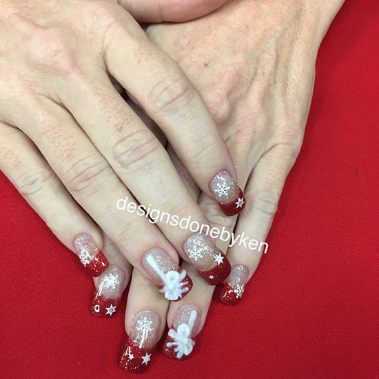 ลายเพ้นท์เล็บคริสต์มาส-ปีใหม่ ลายเพ้นท์เล็บคริสต์มาส-ปีใหม่