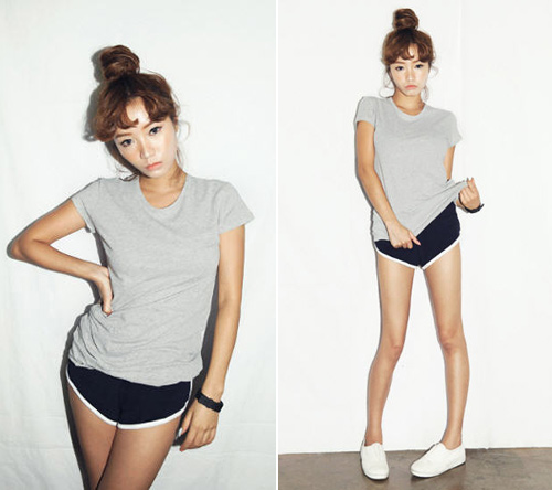 กางเกงขาสั้นผ้ายืด