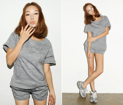 กางเกงขาสั้นผ้ายืด