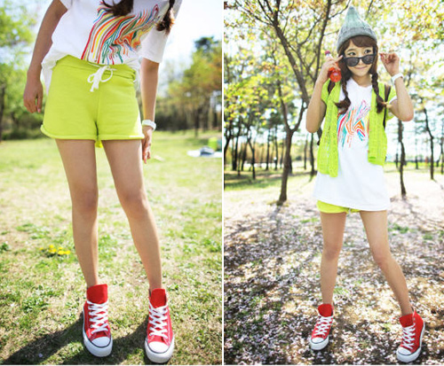 กางเกงขาสั้นผ้ายืด