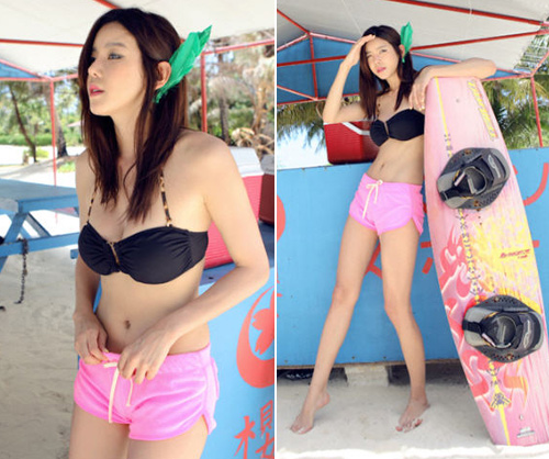 กางเกงขาสั้นผ้ายืด