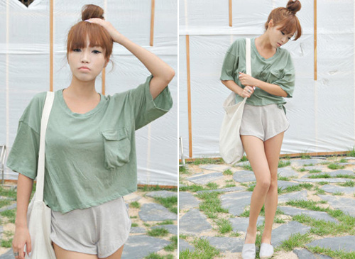 กางเกงขาสั้นผ้ายืด