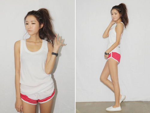 กางเกงขาสั้นผ้ายืด