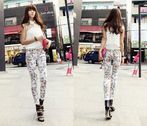 กางเกงลายดอก กระโปรงลายดอก