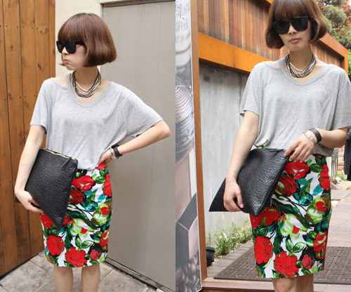 กางเกงลายดอก กระโปรงลายดอก