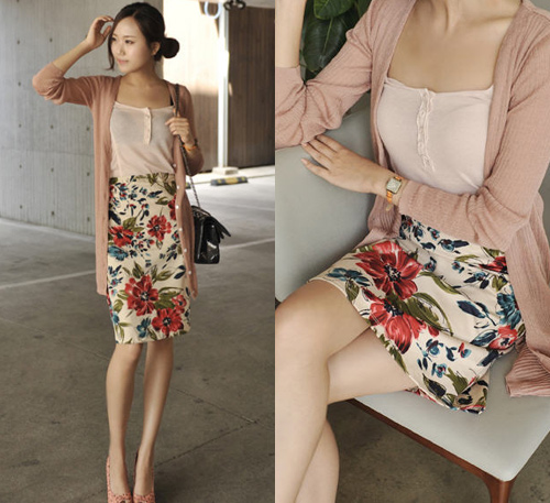 กางเกงลายดอก กระโปรงลายดอก