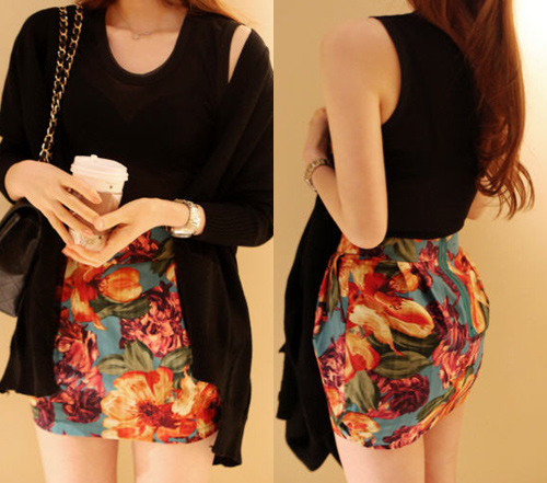 กางเกงลายดอก กระโปรงลายดอก