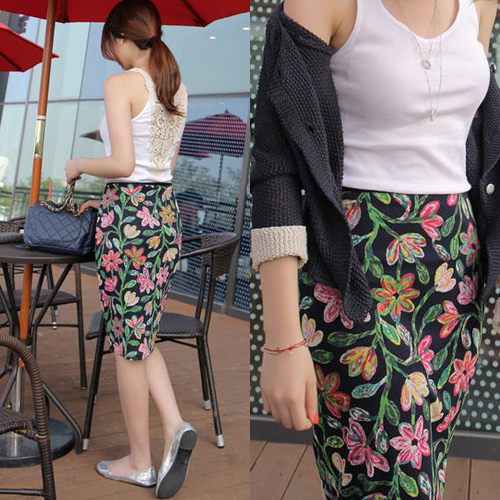 กางเกงลายดอก กระโปรงลายดอก