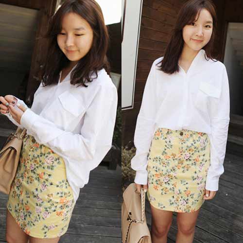 กางเกงลายดอก กระโปรงลายดอก