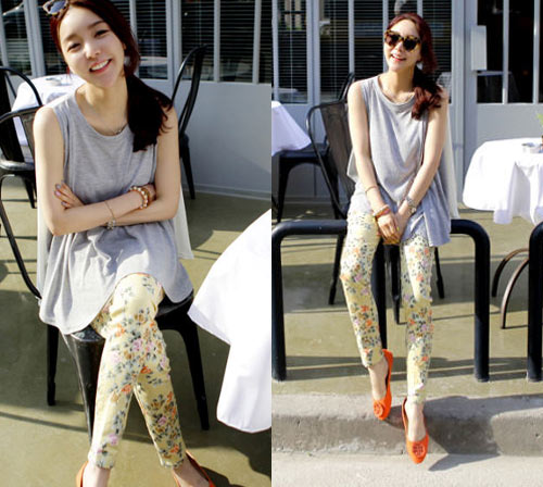 กางเกงลายดอก กระโปรงลายดอก