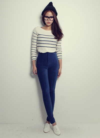 กางเกงเอวสูง