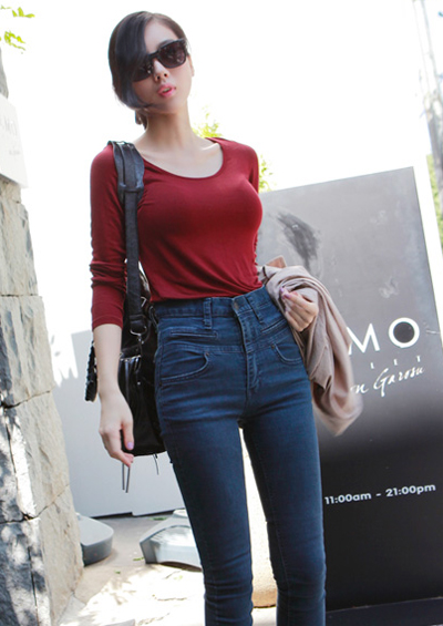 กางเกงเอวสูง