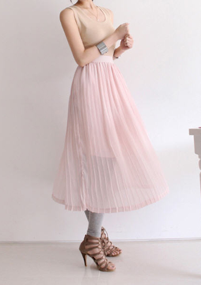 กระโปรงพลีทยาว