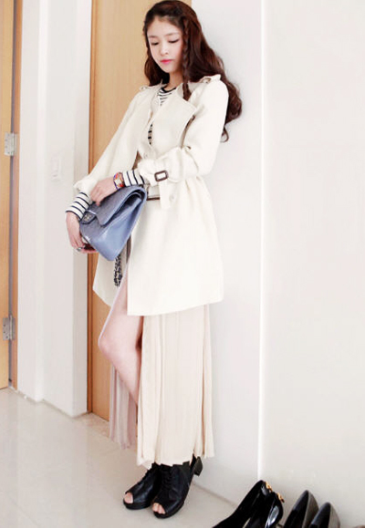 กระโปรงพลีทยาว