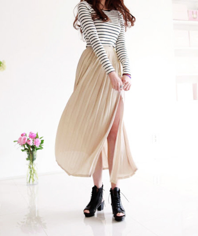 กระโปรงพลีทยาว