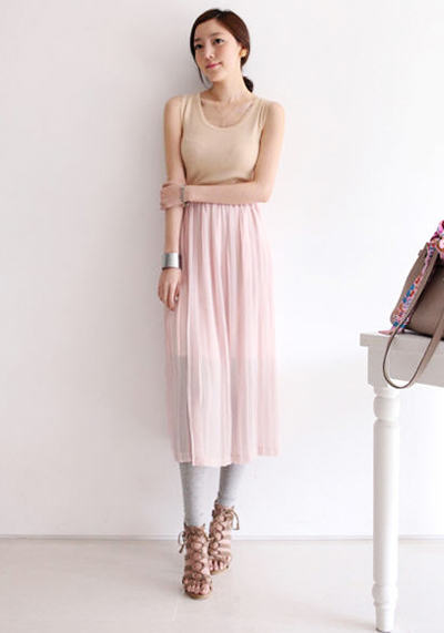 กระโปรงพลีทยาว