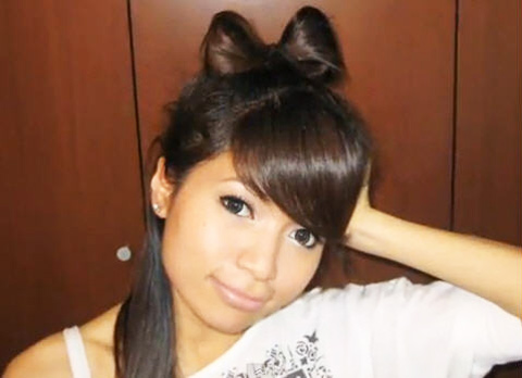 วิธีมัดผมเป็นรูปโบ