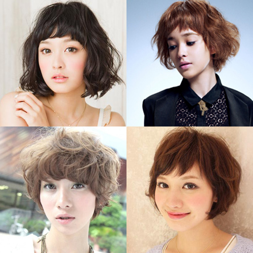 ผมสั้นดัดลอน