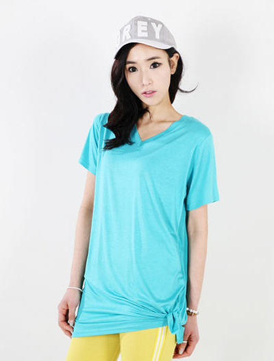 เสื้อยืดคอวีผู้หญิง เสื้อยืดคอวีผู้หญิง