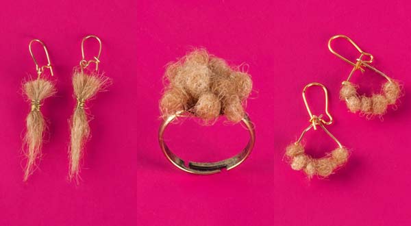 เครื่องประดับทองตกแต่งด้วยผมจริง เครื่องประดับทองตกแต่งด้วยผมจริง