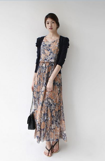 กระโปรงยาวชีฟองอัดพลีท กระโปรงยาวชีฟองอัดพลีท