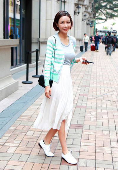 กระโปรงยาวชีฟองอัดพลีท กระโปรงยาวชีฟองอัดพลีท