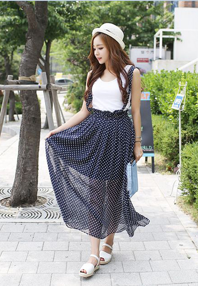 กระโปรงยาวชีฟองอัดพลีท กระโปรงยาวชีฟองอัดพลีท