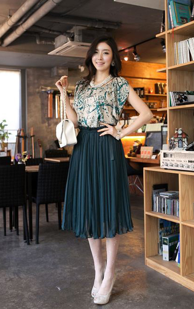 กระโปรงยาวชีฟองอัดพลีท กระโปรงยาวชีฟองอัดพลีท