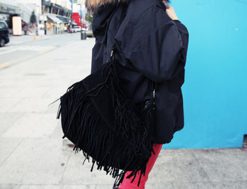 กระเป๋าสะพายระบายริ้ว กระเป๋าสะพายระบายริ้ว