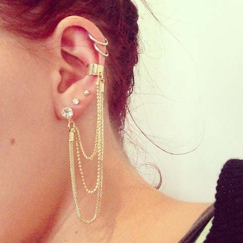 ใส่ต่างหูหลายรู ใส่ต่างหูหลายรู