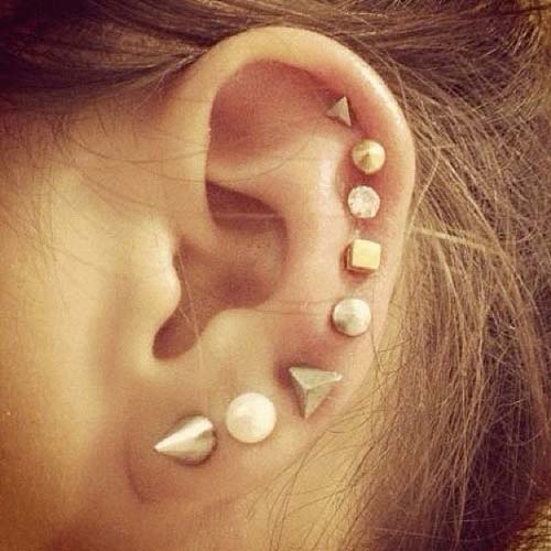 ใส่ต่างหูหลายรู ใส่ต่างหูหลายรู