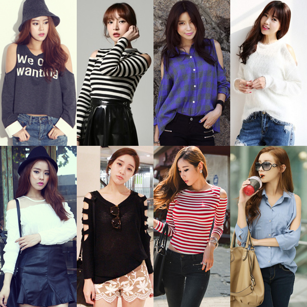 เสื้อเปิดไหล่แขนยาว เสื้อเปิดไหล่แขนยาว