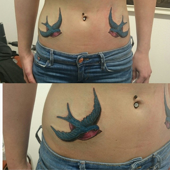 รอยสักหน้าท้องผู้หญิง รอยสักหน้าท้องผู้หญิง