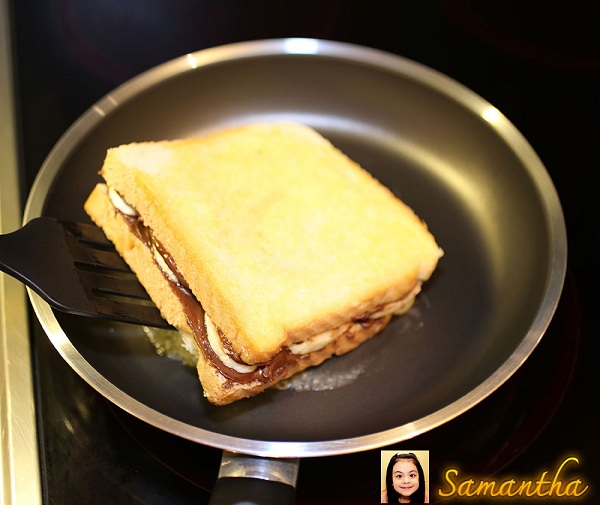 ขนมปังแซนด์วิชไส้นูเทลลากล้วยหอม อาหารเช้าหวานนุ่มชุ่มลิ้น ขนมปังแซนด์วิชไส้นูเทลลากล้วยหอม อาหารเช้าหวานนุ่มชุ่มลิ้น