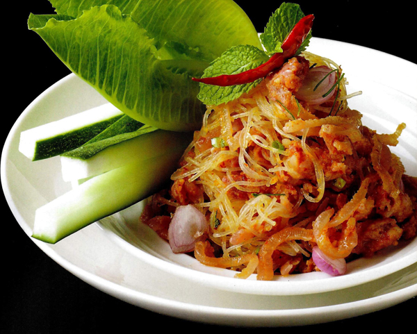 ลาบวุ้นเส้นแหนมหนังหมู อาหารไทยรสแซบพร้อมเสิร์ฟ ลาบวุ้นเส้นแหนมหนังหมู อาหารไทยรสแซบพร้อมเสิร์ฟ