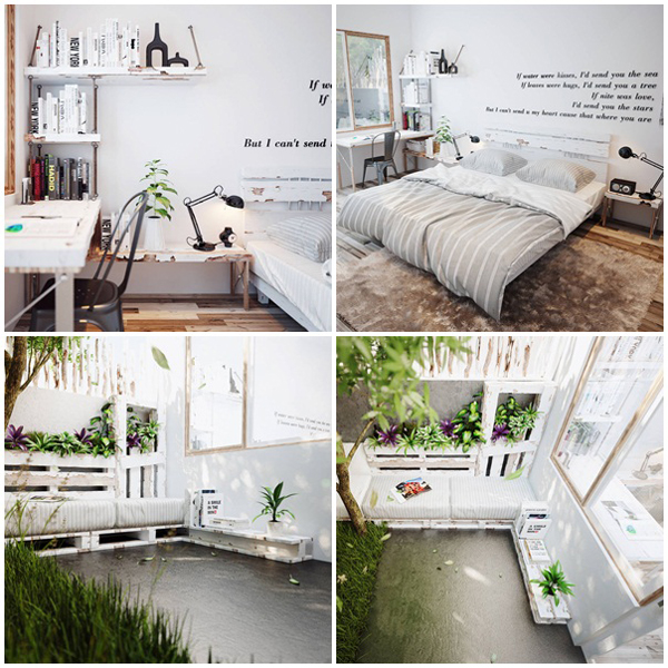 ห้องนอนสีขาวสวย ๆ ห้อมล้อมด้วยธรรมชาติ ห้องนอนสีขาวสวย ๆ ห้อมล้อมด้วยธรรมชาติ