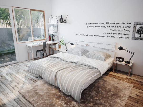 ห้องนอนสีขาวสวย ๆ ห้อมล้อมด้วยธรรมชาติ ห้องนอนสีขาวสวย ๆ ห้อมล้อมด้วยธรรมชาติ