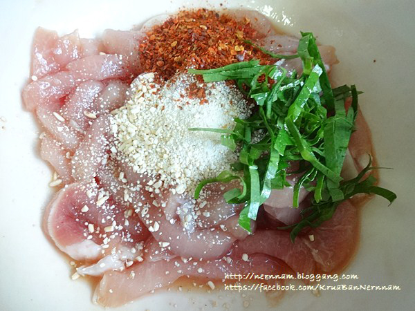 หมูคลุกฝุ่น เมนูกับแกล้มรสแซบ หมูคลุกฝุ่น เมนูกับแกล้มรสแซบ