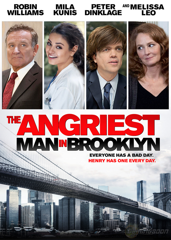 โฉมแรกโปสเตอร์ The Angriest Man in Brooklyn หนังคอมเมดี้สุดฮา โฉมแรกโปสเตอร์ The Angriest Man in Brooklyn หนังคอมเมดี้สุดฮา