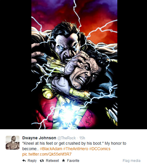 เดอะร็อค รับบท แบล็คอดัม ในหนังใหม่ DC Comics เดอะร็อค รับบท แบล็คอดัม ในหนังใหม่ DC Comics