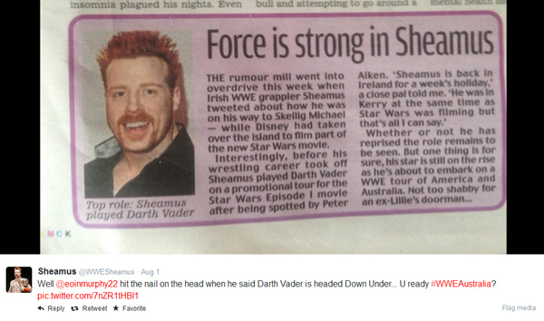 หรือ ? เชมัส อาจเป็น ดาร์ธ เวเดอร์ ใน Star Wars 7 หรือ ? เชมัส อาจเป็น ดาร์ธ เวเดอร์ ใน Star Wars 7